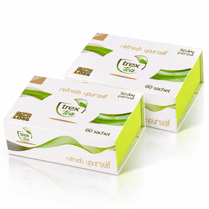 Lot de 2 boîtes de thé TREXTEA – 120 sachets – cure 60 jours