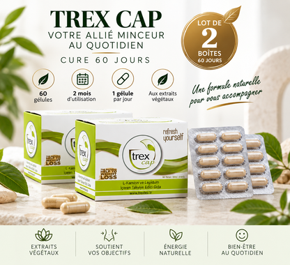 Cure TREX CAP 60 jours – lot de 2 boîtes et 60 gélules