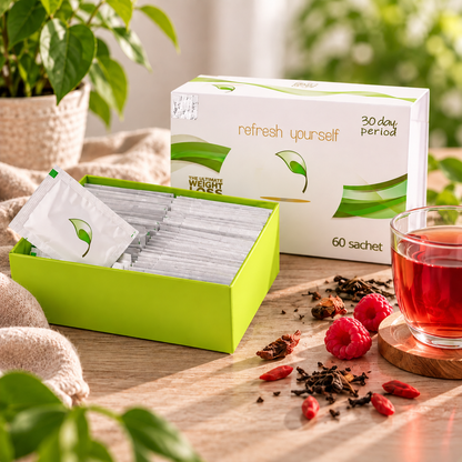 Préparation aux extraits végétaux – boîte ouverte contenant 60 sachets individuels