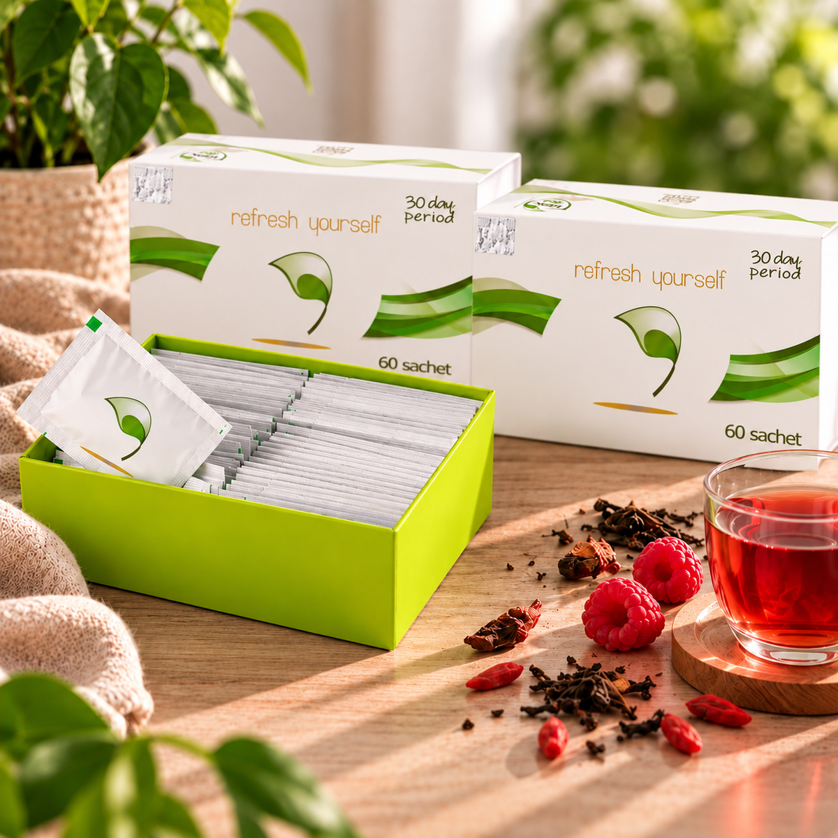 Lot de 3 boîtes de préparation aux extraits végétaux avec sachets – format 90 jours