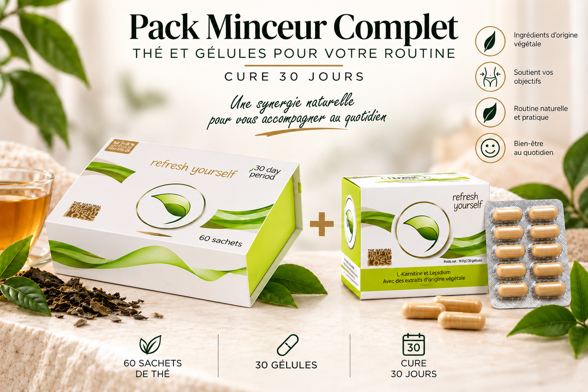 Pack préparation aux extraits végétaux 60 sachets et complément alimentaire 30 gélules